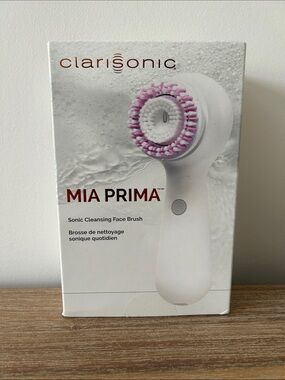Clarisonic Mia Prima White Facial Cleansing Brush with Pink Brush Head